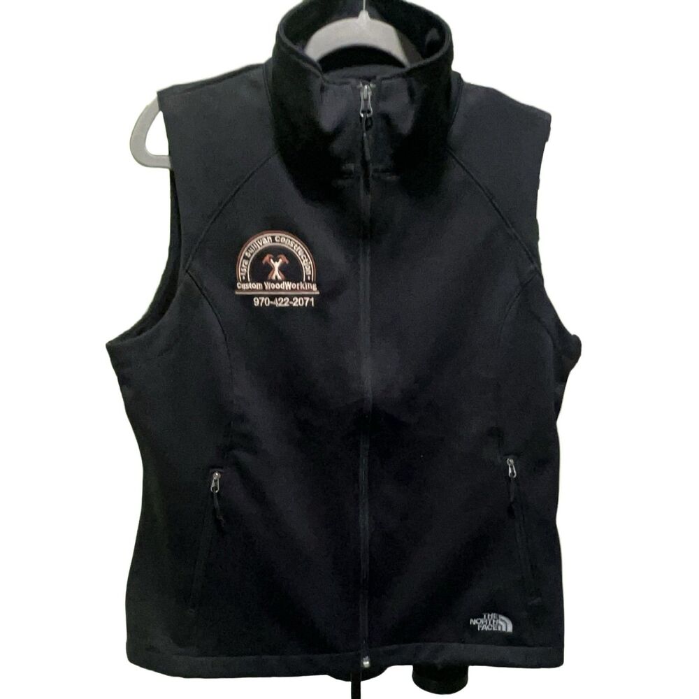 The North Face Ridgewall Soft Shell Full Zip Fleece Vest Women's L Black